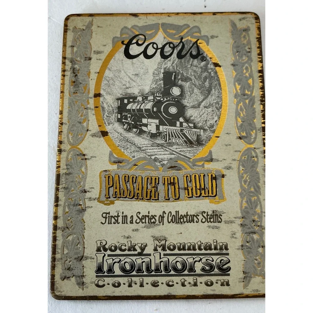 Coors Y2K Passage to Gold Beer Stein Rocky Mountain‎ Ironhorse Train 7